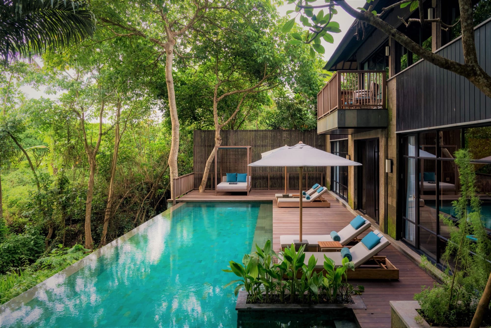 The Residence with its private infinity pool and deck over the jungle