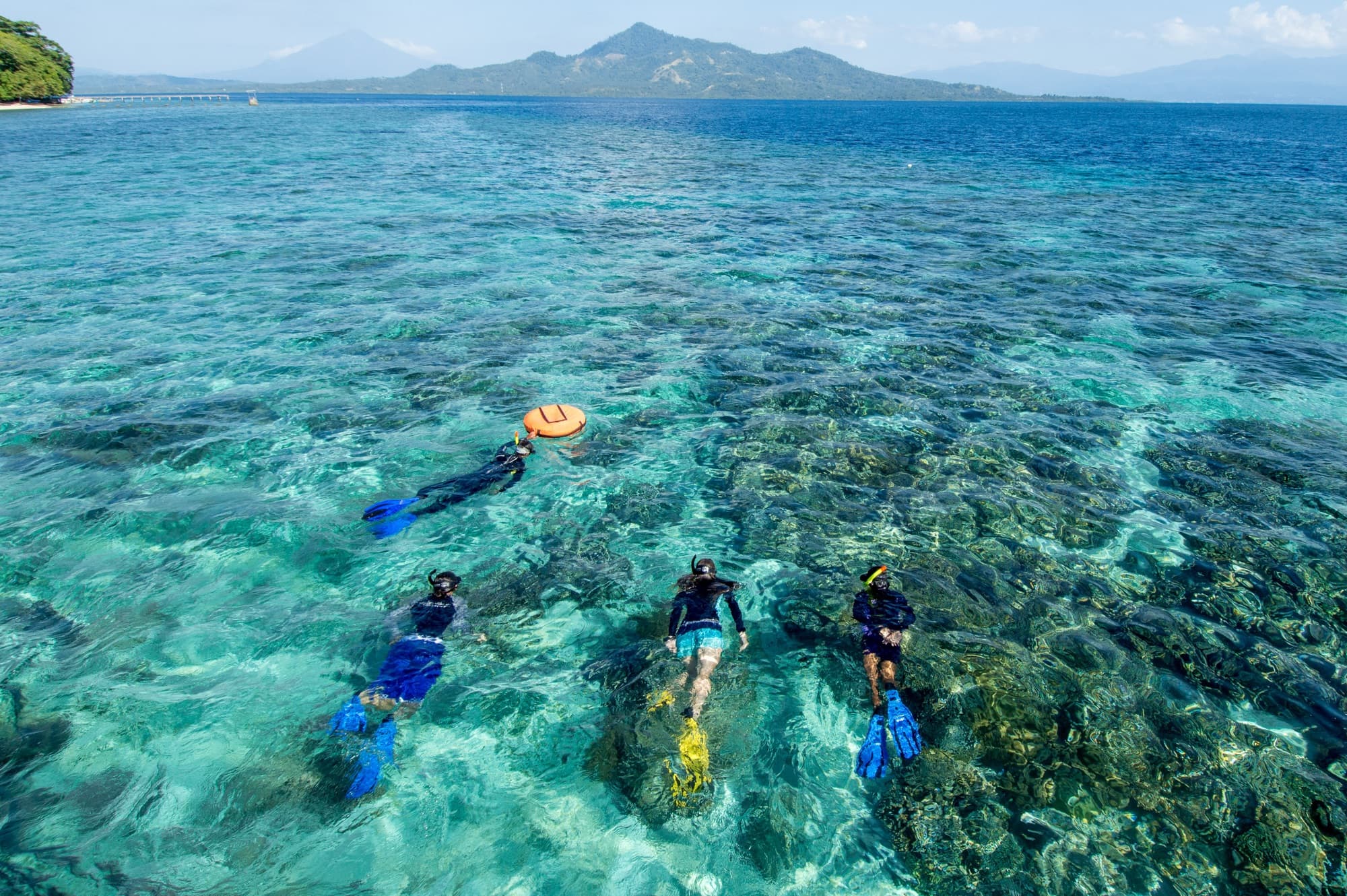Snorkelling over the reef in Bunaken Marine Park