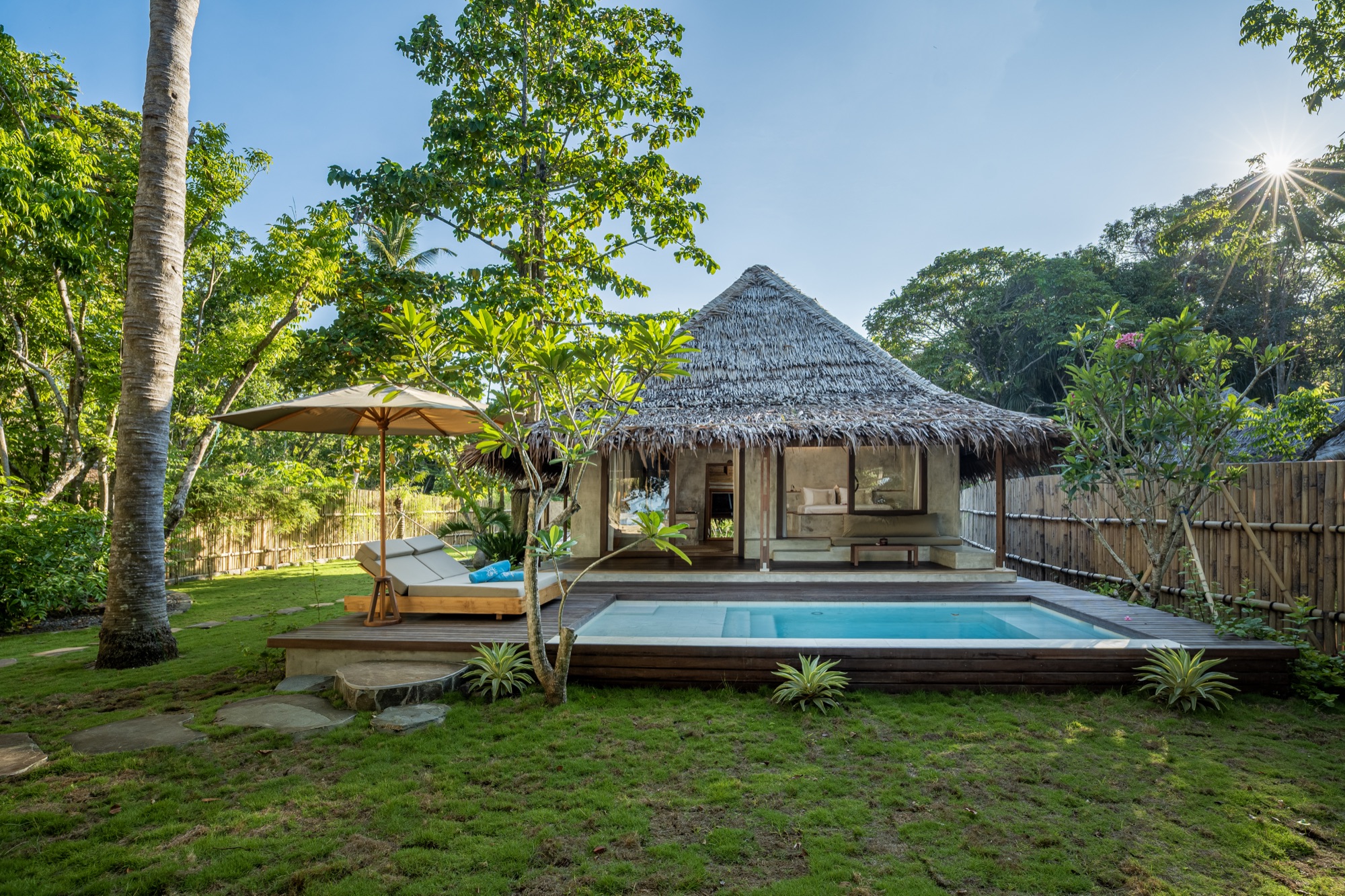 Beachfront Pool Villa with its private plunge pool facing the sea at Coral Eye